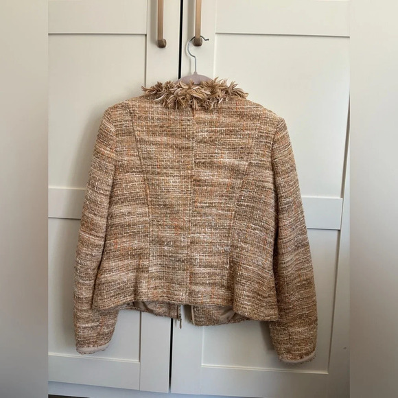 Simon Chang fringe tweed jacket size 8 - Picture 2 of 3